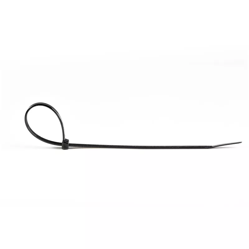 StarTech.com 20 cm kabelbinders - 4 mm breed, 55 mm bundeldiameter, 22 kg treksterkte, zelfvergrendelende nylon kabelbinders met gebogen punt - 94V-2/UL-gecertificeerd, 1000-pack - zwart