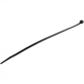StarTech.com 25 cm kabelbinders - 4 mm breed, 68 mm bundeldiameter, 22 kg treksterkte, zelfvergrendelende nylon kabelbinders met gebogen punt - 94V-2/UL-gecertificeerd, 100-pack - zwart