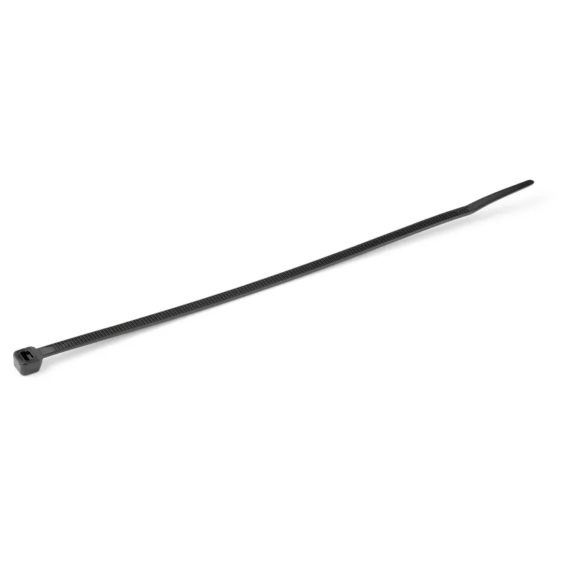 StarTech.com 25 cm kabelbinders - 4 mm breed, 68 mm bundeldiameter, 22 kg treksterkte, zelfvergrendelende nylon kabelbinders met gebogen punt - 94V-2/UL-gecertificeerd, 100-pack - zwart