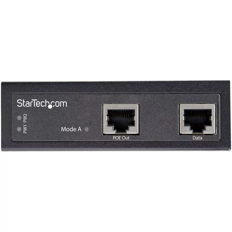 StarTech.com Industriële Gigabit Ethernet PoE Injector - 30W 802.3at PoE+ Midspan 48V-56VDC DIN-rail Power Over Ethernet Injector Adapter - -40C tot +75C camera's/sensoren/wifi-toegang