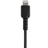 StarTech.com 30cm robuuste zwarte USB-A naar Lightning kabel – Heavy-Duty ruwe aramidevezel USB Type-A naar Lightning laad-/synckabel – Apple MFi gecertificeerd iPad/iPhone 12
