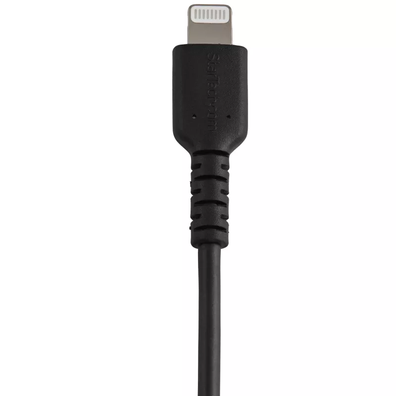 StarTech.com 30cm robuuste zwarte USB-A naar Lightning kabel – Heavy-Duty ruwe aramidevezel USB Type-A naar Lightning laad-/synckabel – Apple MFi gecertificeerd iPad/iPhone 12