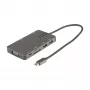 StarTech.com USB-C-multiport-adapter – HDMI 4K 30Hz of VGA travel dock – 5Gbps USB 3.0 hub (USB-A-/USB-C-aansluitingen) – 100W Power Delivery – SD/Micro SD – GbE – 30cm kabel – USB-C mini dock