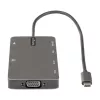 StarTech.com USB-C-multiport-adapter – HDMI 4K 30Hz of VGA travel dock – 5Gbps USB 3.0 hub (USB-A-/USB-C-aansluitingen) – 100W Power Delivery – SD/Micro SD – GbE – 30cm kabel – USB-C mini dock