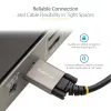 StarTech.com 50cm (20″) zijwaarts vastschroefbare USB-C-kabel 10Gbps – USB 3.1/3.2 Gen 2 Type-C-kabel – 100W (5A) Power Delivery-laden, DP Alt Mode – dubbele schroefvergrendeling – USB-C-kabel laden/synchroniseren