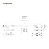 StarTech.com 50cm (20″) zijwaarts vastschroefbare USB-C-kabel 10Gbps – USB 3.1/3.2 Gen 2 Type-C-kabel – 100W (5A) Power Delivery-laden, DP Alt Mode – dubbele schroefvergrendeling – USB-C-kabel laden/synchroniseren