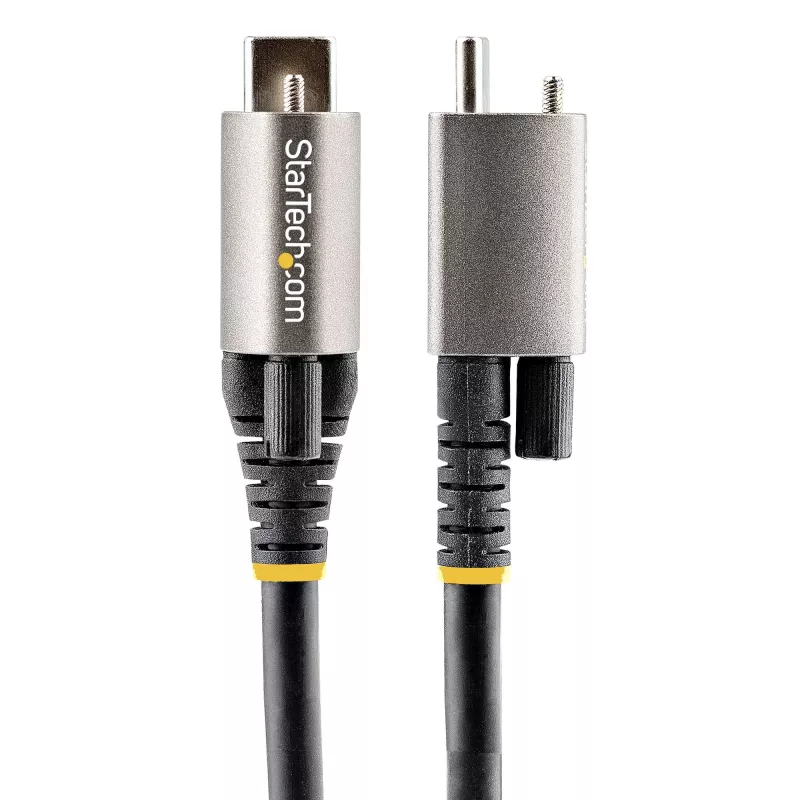 StarTech.com 50 cm top screw locking USB-C-kabel 10 Gbit/s – USB 3.1/3.2 Gen 2 Type-C-kabel – 100 W (5 A) Power Delivery laadvermogen, DP Alt Mode – enkele schroefvergrendeling, USB-C kabel laden/synchroniseren