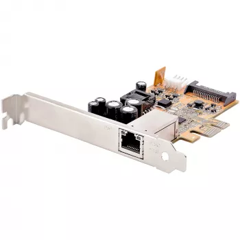 StarTech.com 1 poort 2.5Gbps PoE netwerkkaart, PCIe Ethernet-kaart met RJ45, 30W 802.3at PoE NIC voor desktops/servers, netwerk-PoE-LAN-adapter met low-profile-beugel, NBaseT, Windows/Linux