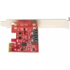 StarTech.com SATA PCIe-kaart - 2-poorts PCIe SATA-uitbreidingskaart - 6Gbps - Full/Low Profile - PCI Express naar SATA-adapter/controller - ASM1062R SATA RAID - PCIe naar SATA-converter