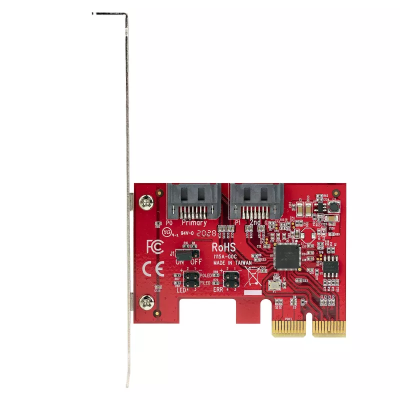 StarTech.com SATA PCIe-kaart - 2-poorts PCIe SATA-uitbreidingskaart - 6Gbps - Full/Low Profile - PCI Express naar SATA-adapter/controller - ASM1062R SATA RAID - PCIe naar SATA-converter