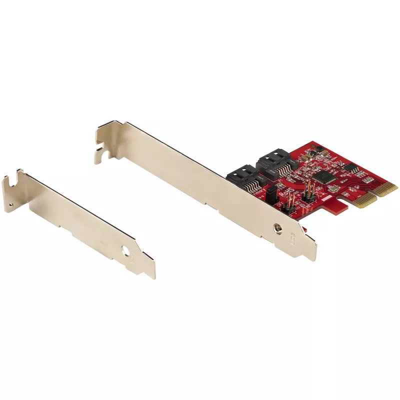 StarTech.com SATA PCIe-kaart - 2-poorts PCIe SATA-uitbreidingskaart - 6Gbps - Full/Low Profile - PCI Express naar SATA-adapter/controller - ASM1062R SATA RAID - PCIe naar SATA-converter