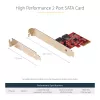 StarTech.com SATA PCIe-kaart - 2-poorts PCIe SATA-uitbreidingskaart - 6Gbps - Full/Low Profile - PCI Express naar SATA-adapter/controller - ASM1062R SATA RAID - PCIe naar SATA-converter