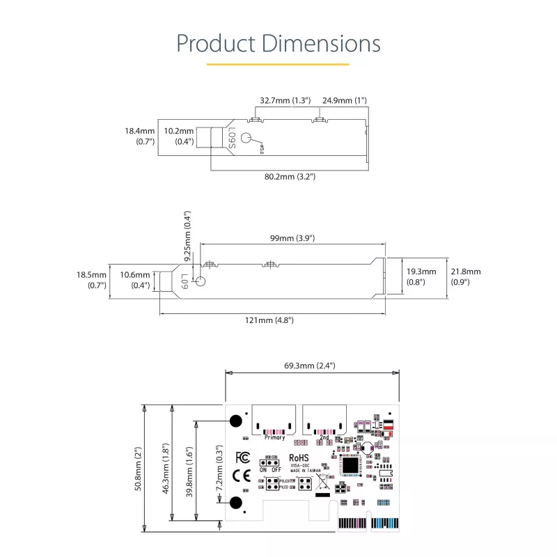 StarTech.com SATA PCIe-kaart - 2-poorts PCIe SATA-uitbreidingskaart - 6Gbps - Full/Low Profile - PCI Express naar SATA-adapter/controller - ASM1062R SATA RAID - PCIe naar SATA-converter