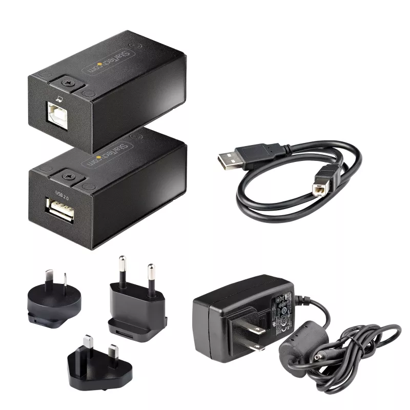 StarTech.com 150 m (492 ft) USB 2.0 extender via Cat5e/Cat6 Ethernet-kabel, extern gevoede USB-extender via RJ45/netwerkkabel, USB over Ethernet-kabel extender/adapter