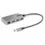 StarTech.com 3-poorts USB-hub met Ethernet - 3x USB-A-aansluitingen - Gigabit Ethernet (RJ-45) - USB 3.0 5Gbit/s - busgevoed - 30 cm lange kabel - Draagbare laptop-USB-hub-adapter met GbE