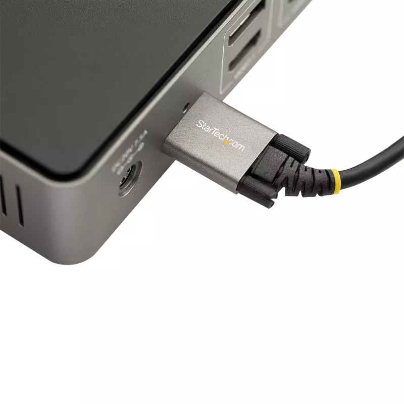 StarTech.com 0,91 m zijwaartse schroefvergrendeling USB-C-kabel 10 Gbit/s – USB-IF-gecertificeerde USB-C-kabel – USB 3.1/3.2 Gen 2 Type-C-kabel – 100 W (5 A) Power Delivery laden, DP Alt Mode – dubbele schroefvergrendeling – USB-C kabel laden/synchroniseren