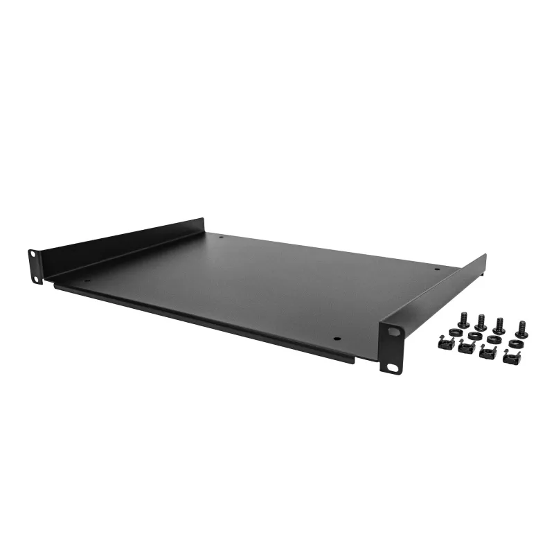 StarTech.com 1U server rack shelf - universele rack mount cantilever shelf voor 19 inch netwerkapparatuur rack & cabinet - duurzaam ontwerp - draagvermogen 55lb/25kg - 12 inch diepe tray