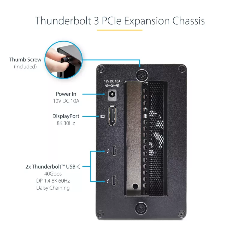 StarTech.com Dual-slot Thunderbolt 3 PCIe-uitbreidingsbehuizing