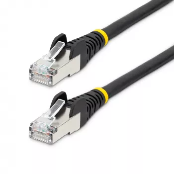 StarTech.com 1,5m CAT6a Ethernet-kabel - Zwart - Low Smoke Zero Halogen (LSZH) - 10GbE 500MHz 100W PoE++ rastnasenvrije RJ-45 met trekontlasting S/FTP netwerk-patchkabel