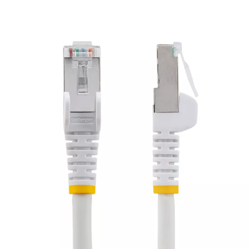 StarTech.com 2m CAT6a Ethernet-kabel – Wit – Low Smoke Zero Halogen (LSZH) – 10GbE 500MHz 100W PoE++ rastnasenbescherming RJ-45 met trekontlasting S/FTP netwerk-patchkabel