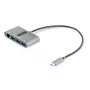 StarTech.com 3-poorts USB-C-hub met Ethernet - 3x USB-A - Gigabit Ethernet - USB 3.0 5Gbps - busgevoed - 1ft/30cm lange USB Type-C hostkabel - GbE - draagbare USB-C naar USB-A-hub