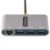 StarTech.com 3-poorts USB-C-hub met Ethernet - 3x USB-A - Gigabit Ethernet - USB 3.0 5Gbps - busgevoed - 1ft/30cm lange USB Type-C hostkabel - GbE - draagbare USB-C naar USB-A-hub