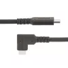 StarTech.com 50 cm robuuste haakse USB-C-kabel, USB 3.2 Gen 2 (10 Gbit/s), volledig uitgeruste USB-C-naar-C-datakabel, 4K 60Hz DP Alt-modus, 100 W Power Delivery – 90-graden USB Type-C-kabel