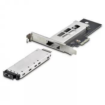 StarTech.com M.2 NVMe SSD naar PCIe x4 mobiele rack/backplane met uitneembare lade voor PCI Express-uitbreidingsslot, gereedschapsloze installatie, PCIe 4.0/3.0 hot-swap drivebay, slotvergrendeling – 2 sleutels inbegrepen