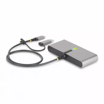 StarTech.com 2-poorts USB-C-hub met Ethernet en RS-232, meegeleverde USB-C-naar-USB-A-dongle, 100 W PD pass-through, 2x USB-A 5 Gbit/s, Gigabit Ethernet, RS232 serieel (FTDI)