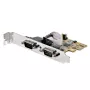 StarTech.com 2-poorts PCI Express seriële interfacekaart, dual port PCIe naar RS232 (DB9) seriële kaart, 16C1050 UART, low/full profile beugels, COM retention, voor Windows/Linux