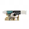 StarTech.com 2-poorts PCI Express seriële interfacekaart, dual port PCIe naar RS232 (DB9) seriële kaart, 16C1050 UART, low/full profile beugels, COM retention, voor Windows/Linux