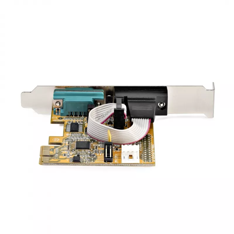 StarTech.com 2-poorts PCI Express seriële interfacekaart, dual port PCIe naar RS232 (DB9) seriële kaart, 16C1050 UART, low/full profile beugels, COM retention, voor Windows/Linux