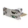 StarTech.com 2-poorts PCI Express seriële interfacekaart, dual port PCIe naar RS232 (DB9) seriële kaart, 16C1050 UART, low/full profile beugels, COM retention, voor Windows/Linux