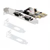 StarTech.com 2-poorts PCI Express seriële interfacekaart, dual port PCIe naar RS232 (DB9) seriële kaart, 16C1050 UART, low/full profile beugels, COM retention, voor Windows/Linux