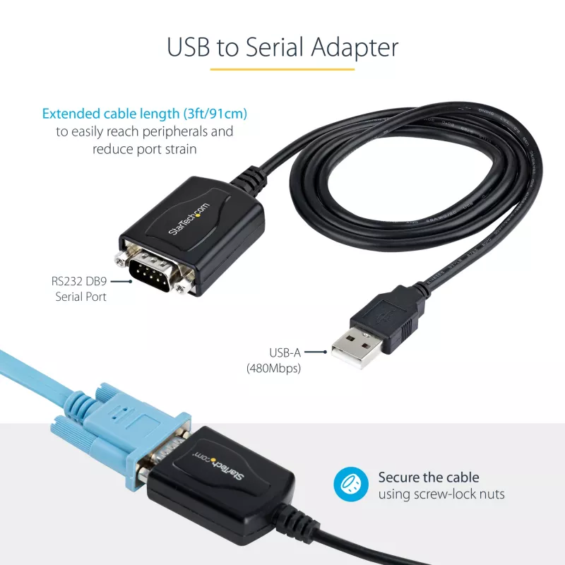 StarTech.com 2-poorts PCI Express seriële interfacekaart, dual port PCIe naar RS232 (DB9) seriële kaart, 16C1050 UART, low/full profile beugels, COM retention, voor Windows/Linux