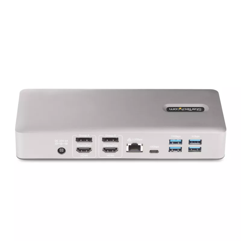 StarTech.com universele USB4 & Thunderbolt 4 dockingstation, quad-display onder Windows, dual-display op MacBook, HDMI DP dock met 98W laptoplaadfunctie