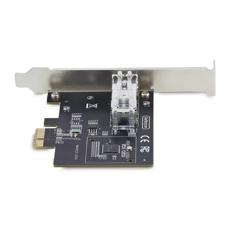 StarTech.com 1-poorts GbE SFP-netwerkkaart, PCIe 2.1 x1, Intel I210-IS, 1GbE-controller, 1000BASE koper/glasvezel, single-port Gigabit Ethernet NIC, desktop-/serverbeugels – compatibel met Windows en Linux