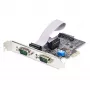 StarTech.com 2-poorts seriële PCIe-kaart, dual-port PCI Express naar RS232/RS422/RS485 (DB9) seriële kaart, low-profile beugels inbegrepen, 16C1050 UART, Windows/Linux, TAA-conform – ESD-bescherming niveau 4