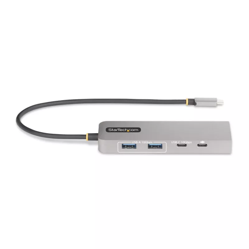 StarTech.com 3-poorts USB-C-hub met 2,5 Gbit/s Ethernet en 100 W Power Delivery pass-through, USB 3.2 10 Gbit/s, 2x USB-A/1x USB-C, draagbare USB Type-C adapter-hub