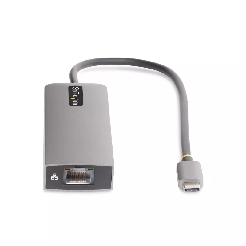 StarTech.com 3-poorts USB-C-hub met 2,5 Gbit/s Ethernet en 100 W Power Delivery pass-through, USB 3.2 10 Gbit/s, 2x USB-A/1x USB-C, draagbare USB Type-C adapter-hub
