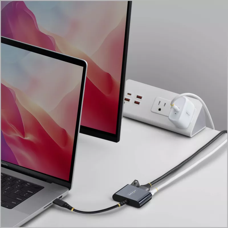 StarTech.com USB-C naar HDMI-multipoort-adapter met 140-W-PD-lading, 4K-60-Hz-HDMI, USB-5-Gbit/s-hub, mini-dock voor MacBook / Dell / Thinkpad / HP / iPad / tablets