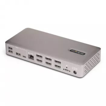 StarTech.com triple-monitor USB4 dockingstation, 4K 60Hz HDMI of DisplayPort, 100W laptop opladen, 2,5GbE, USB-C multi-monitor dock, stuurprogrammaloos