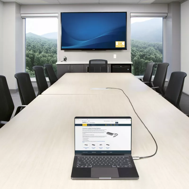 StarTech.com 9,1 m HDMI 2.1 hybride actieve optische kabel (AOC), CMP, Plenum-gecertificeerd, 8K Ultra High Speed HDMI 2.1/2.0 glasvezelkabel, 48 Gbit/s, 8K 60 Hz/4K 120 Hz, HDR10+/FRL/TMDS/eARC