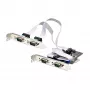 StarTech.com 4-poorts seriële PCIe-kaart, quad-port PCI Express naar RS232/RS422/RS485 (DB9) seriële kaart, low-profile beugel inbegrepen, 16C1050 UART, Windows/Linux, TAA-conform – ESD-bescherming niveau 4