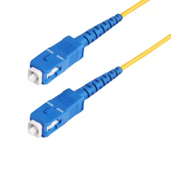 StarTech.com 100m SC naar SC (UPC) OS2 singlemode simplex glasvezelkabel, 9/125µm, 40G/100G, buigingsongevoelig, lage invoegverliezen, LSZH glasvezel-jumperkabel