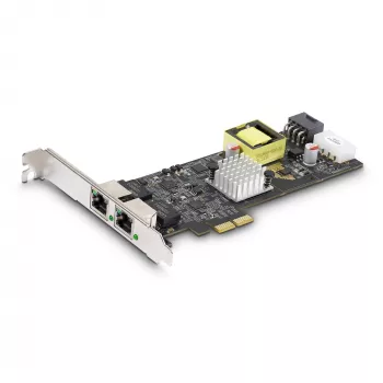 StarTech.com 2-poorts 2.5Gbps NBASE-T PoE netwerkkaart, dual Intel I225-V, 802.3af/at PoE+ multi-gigabit NIC, PCI Express server LAN-kaart, LP4/8-pins PCIe-gevoed
