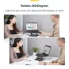 StarTech.com draaibare laptopstandaard, 360° zwenkbaar, ergonomische bureaulift voor computer, verhoogde houder met verstelbare helling, max. 5 kg, aluminium constructie, draagbaar design