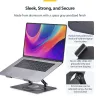 StarTech.com draaibare laptopstandaard, 360° zwenkbaar, ergonomische bureaulift voor computer, verhoogde houder met verstelbare helling, max. 5 kg, aluminium constructie, draagbaar design