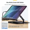 StarTech.com draaibare laptopstandaard, 360° zwenkbaar, ergonomische bureaulift voor computer, verhoogde houder met verstelbare helling, max. 5 kg, aluminium constructie, draagbaar design