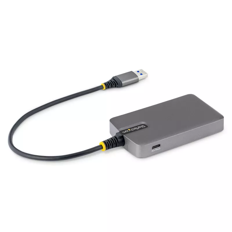 StarTech.com 4-poorts USB-A-hub, 5 Gbit/s, busgevoed, USB-A naar 4x USB-A-hub met USB-C hulpstroomingang, 30 cm hostkabel, draagbare desktop-/laptop-USB-hub